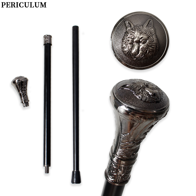 Detachable Cosplay Prop - Bengala Antiga de Prata com Cabeça
